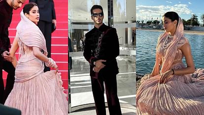Cannes 2025: कान फिल्म फेस्टिवल के रेड कार्पेट पर छाईं जान्हवी कपूर, ईशान खट्टर ने भी लूटी महफिल Janhvi Kapoor Ishaan Khatter big red carpet debut ahead of Homebound screening at 78th Cannes Film Festival