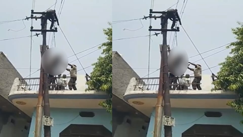 Lineman Electrocuted While Working on High-Tension Line in Khekra, Body Hung from Pole