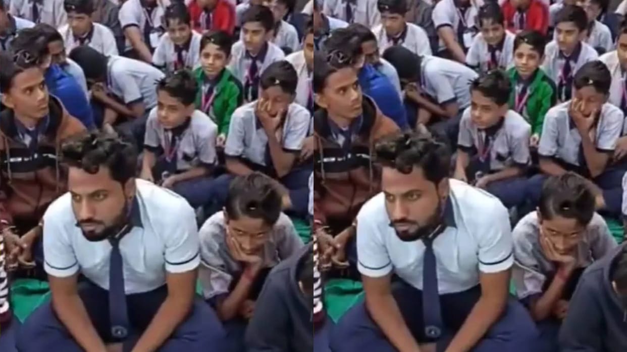 Boys were showing heroism by growing long hair in school teacher made braids of their hair Video viral