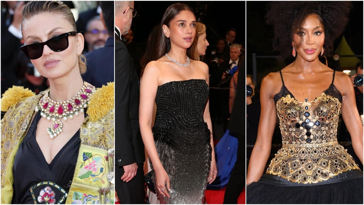 Cannes 2025 Aditi Rao Hydari Arrive In Bodycon Gown See Naomi Campbell And Natasha Poonawalla Red Carpet Look
