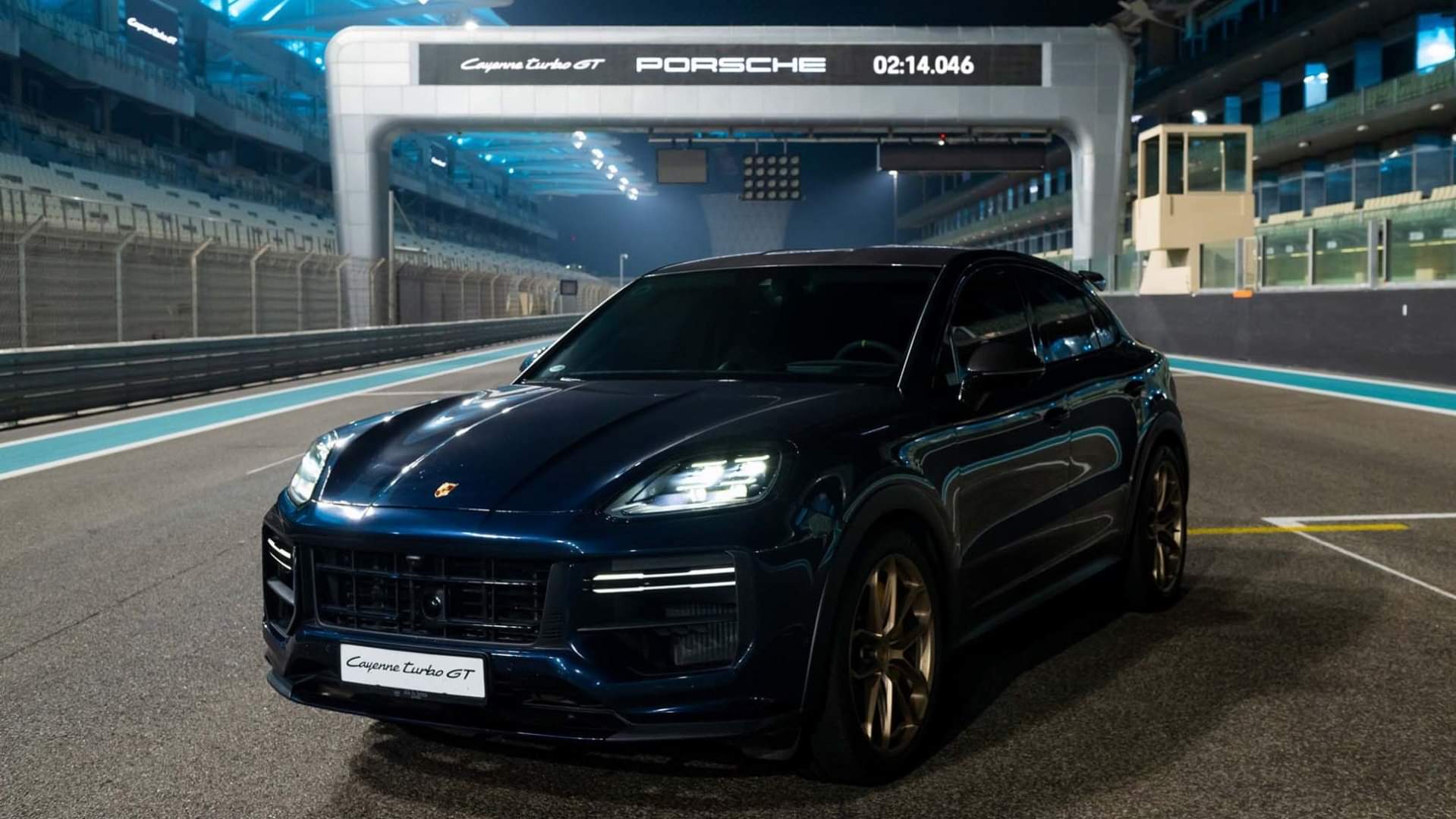 Porsche Cayenne Turbo GT sets first official production SUV lap record at Yas Marina Circuit Know Details