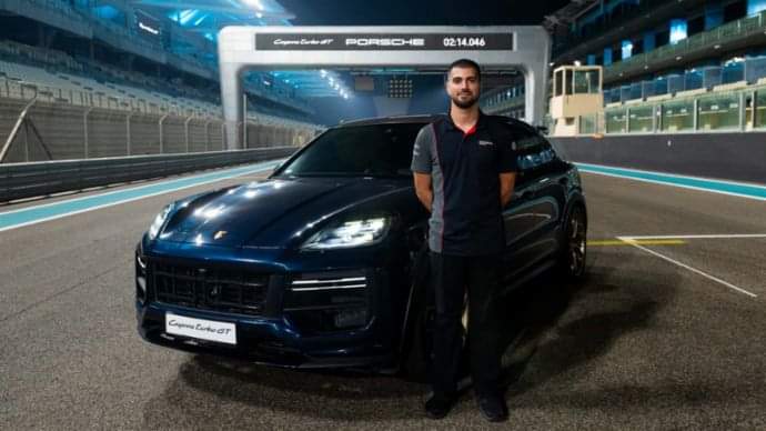 Porsche Cayenne Turbo GT sets first official production SUV lap record at Yas Marina Circuit Know Details