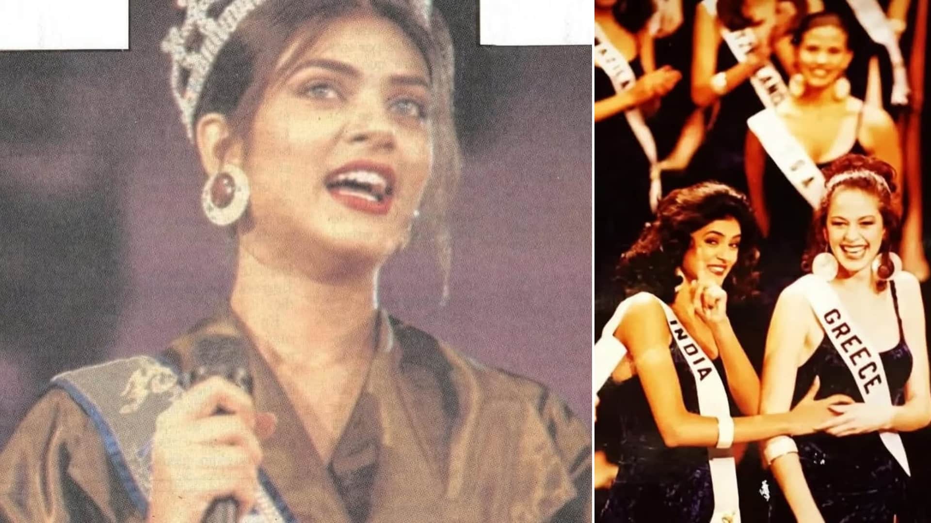 Sushmita Sen Celebrates 31 Years Historic Miss Universe Win Throwback PIC 18yr old indian girl to the Universe