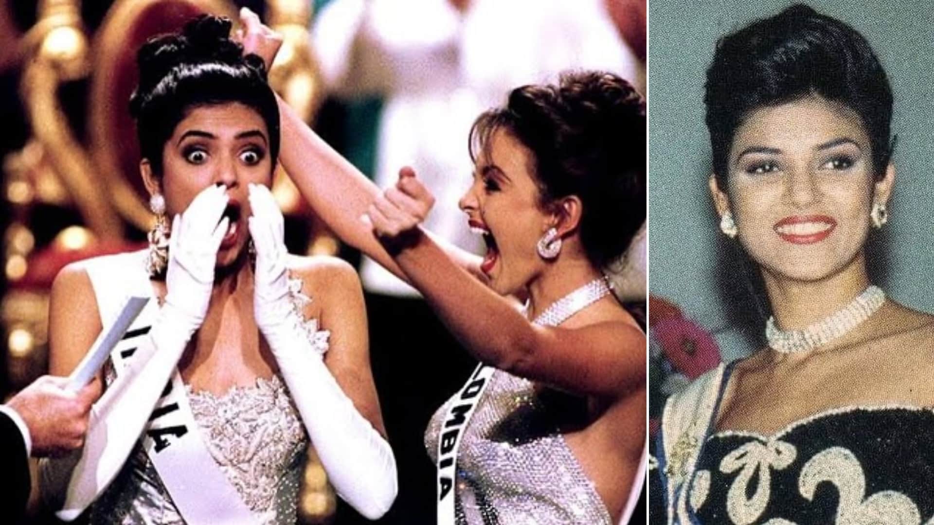 Sushmita Sen Celebrates 31 Years Historic Miss Universe Win Throwback PIC 18yr old indian girl to the Universe