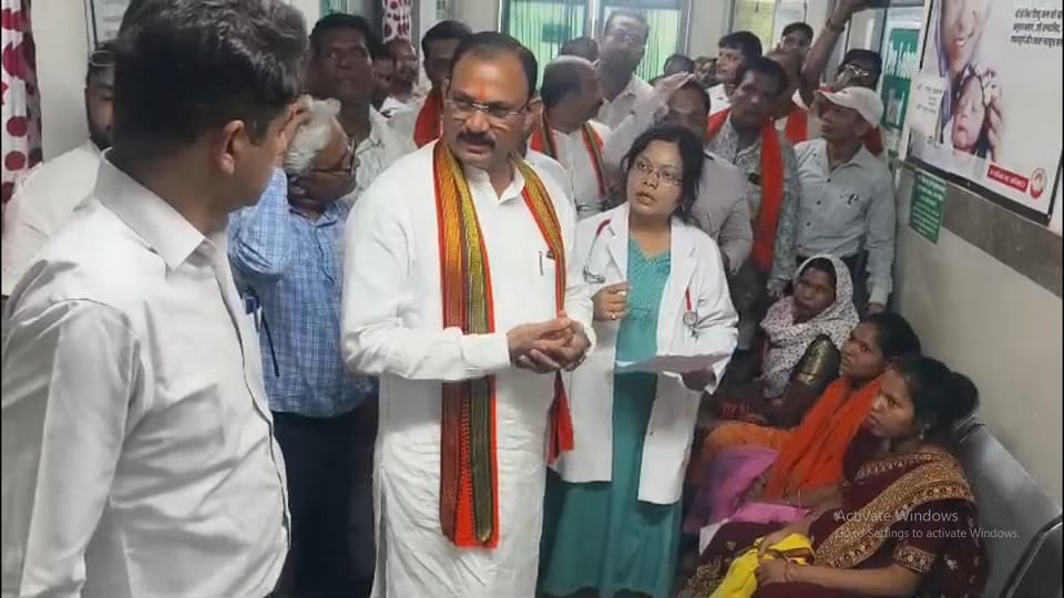 Health Minister inspected hospital Katghora will soon get a 100-bed hospital in Korba
