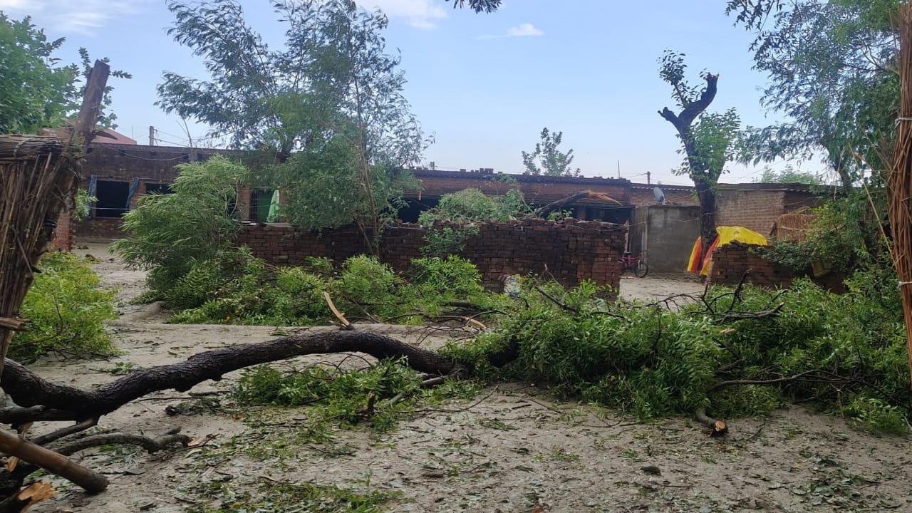 Storm wreaks havoc in Lakhimpur Kheri three people including father and daughter died