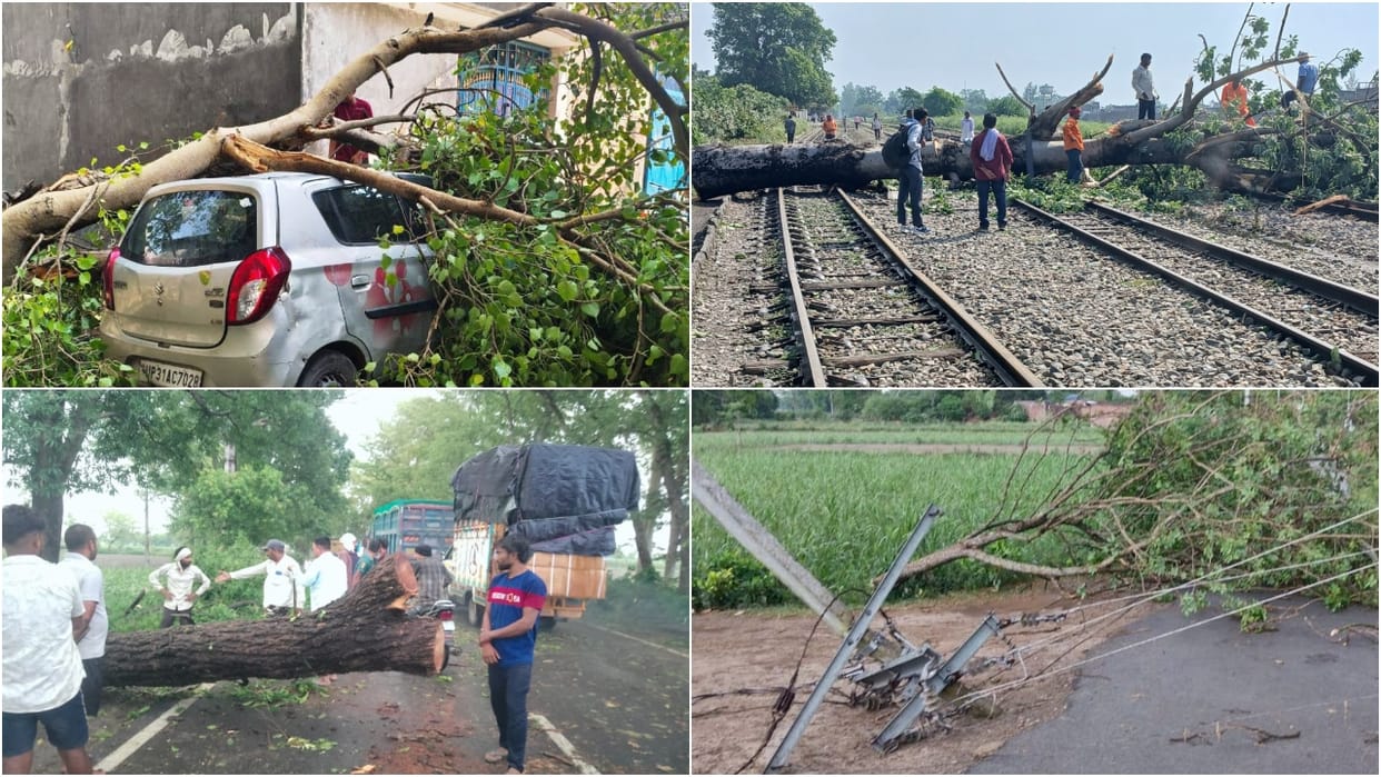 Storm wreaks havoc in Lakhimpur Kheri three people including father and daughter died
