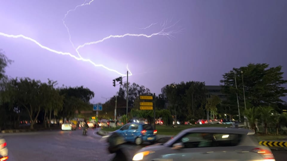 Heavy rain hailstorm and Thunderstorm in Chandigarh weather news see photos