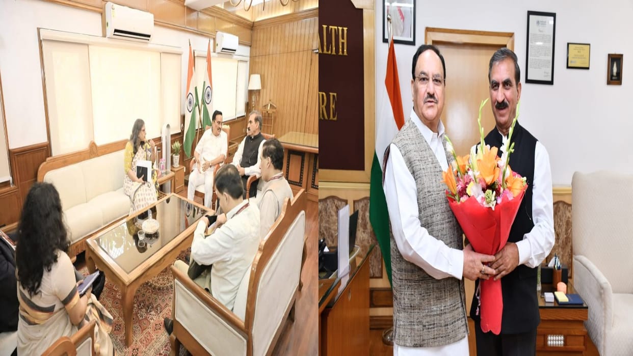 Himachal CM sukhvinder Sukhu met Union Water Power Minister and Health Minister in New Delhi, raised these iss
