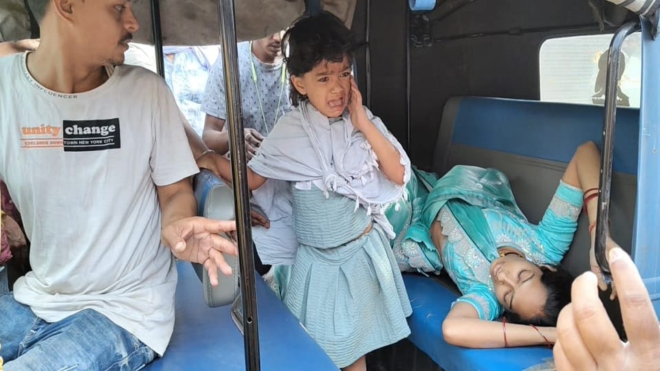 A woman riding a scooter got injured after being hit by a coal laden vehicle