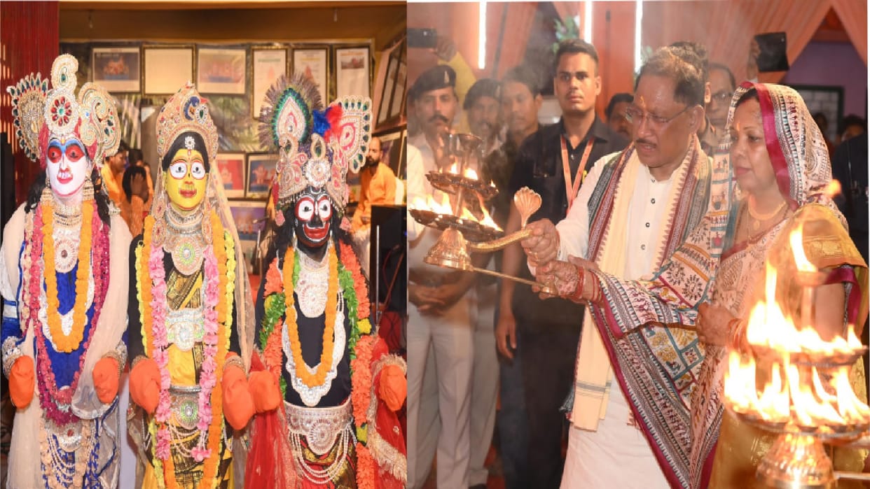 Chief Minister Vishnudev Sai attended the Prana Pratishtha program of Lord Jagannath temple in village Dokra