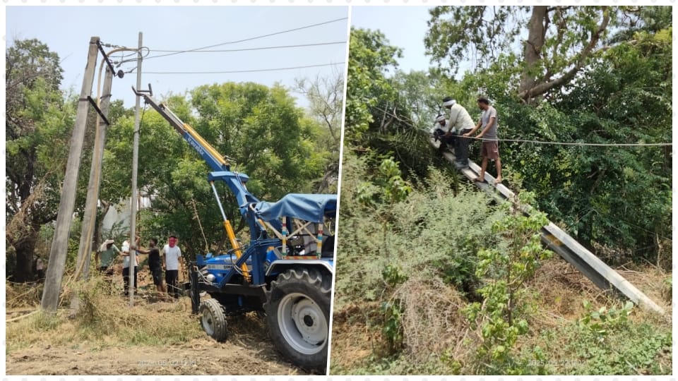 Due to storm and rain, electricity was cut off in entire Jhansi