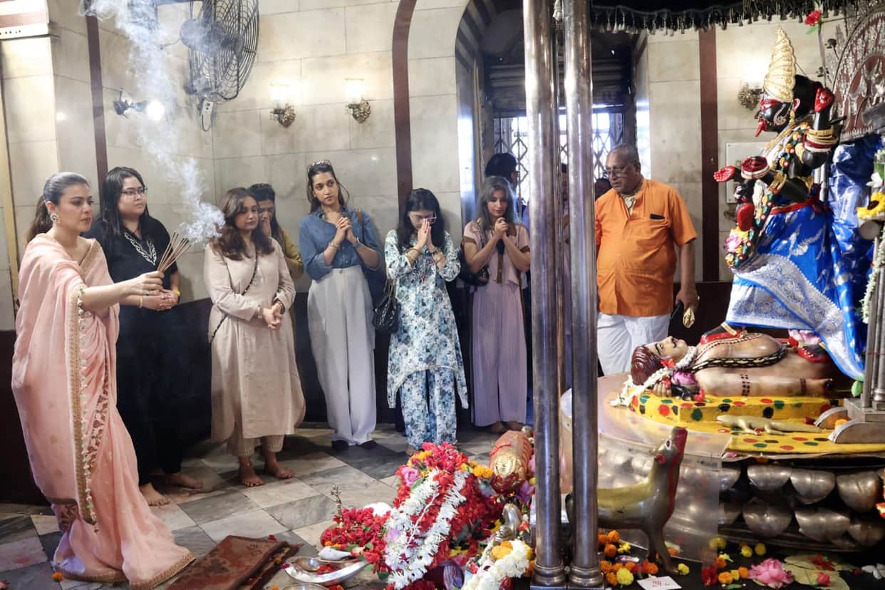 bollywood actress Kajol seeks blessings at Dakshineswar Kali temple and says This is my strongest role ever
