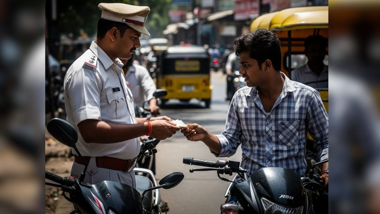 Traffic Cop Demands Bribe at 1 AM, Refuses UPI Payment Viral Reddit Post Sparks Reactions