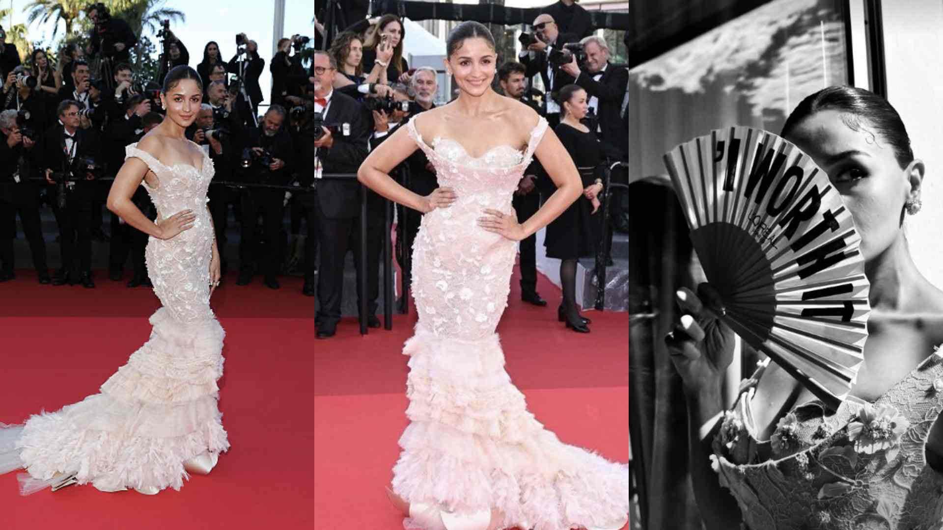 Alia Bhatt debut 78th Cannes Film Festival actress stunning look Viral in floral design dress