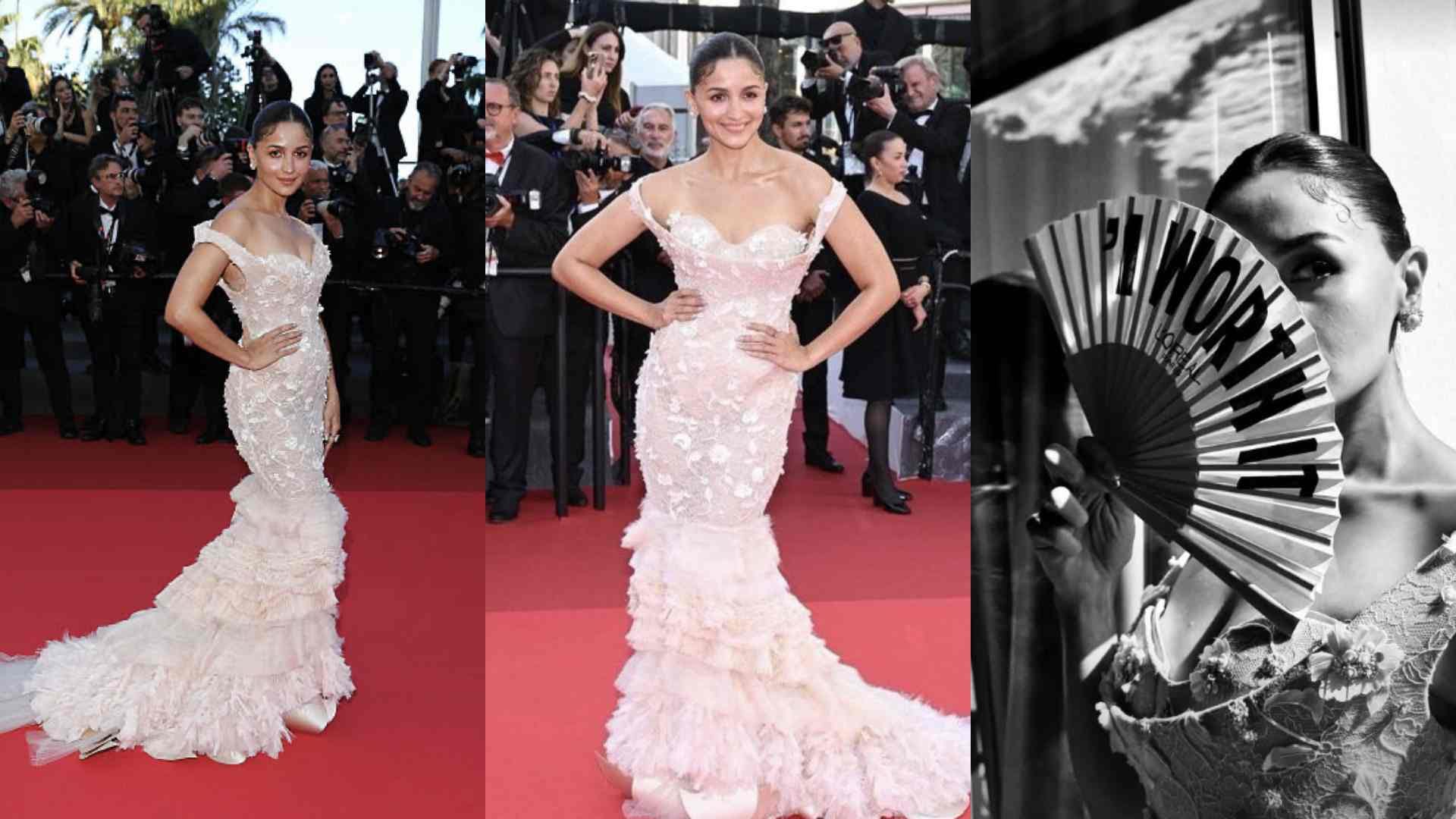 Alia Bhatt debut 78th Cannes Film Festival actress stunning look Viral in floral design dress
