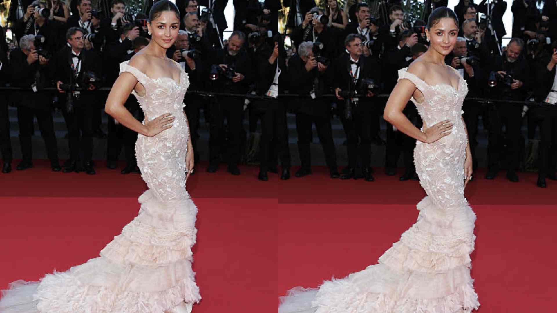 Alia Bhatt debut 78th Cannes Film Festival actress stunning look Viral in floral design dress
