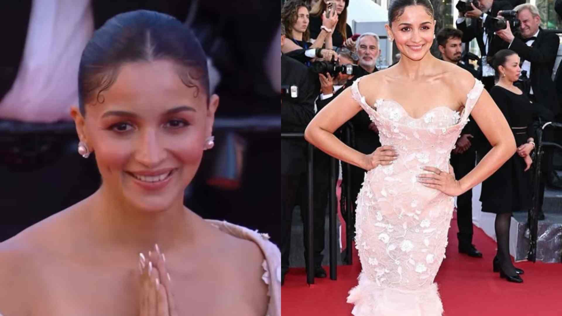 Alia Bhatt debut 78th Cannes Film Festival actress stunning look Viral in floral design dress