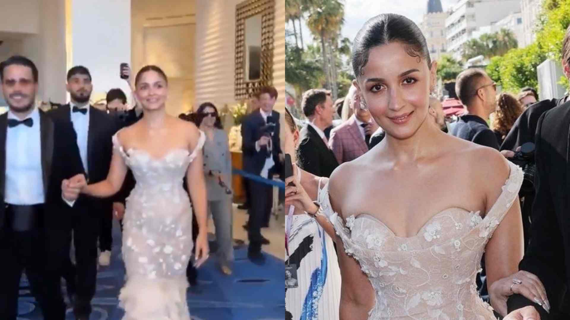 Alia Bhatt debut 78th Cannes Film Festival actress stunning look Viral in floral design dress