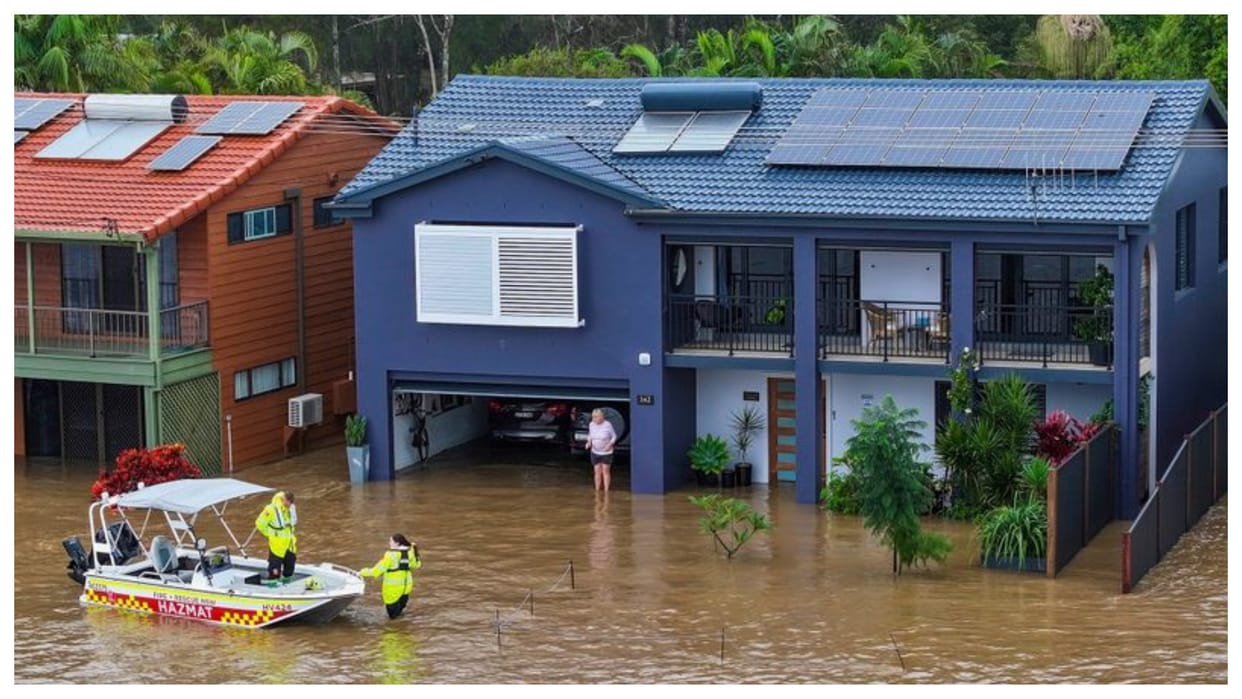 Record floodwaters in eastern Australia leave 4 dead one missing