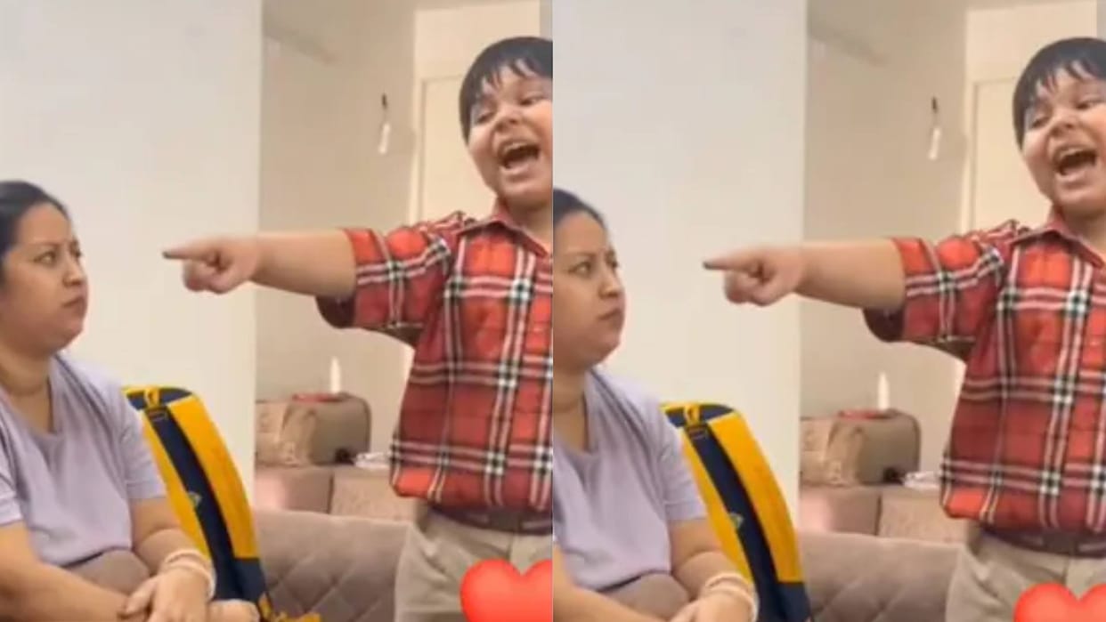 Sister was complaining to mother then younger brother slapped her Video goes viral on Internet