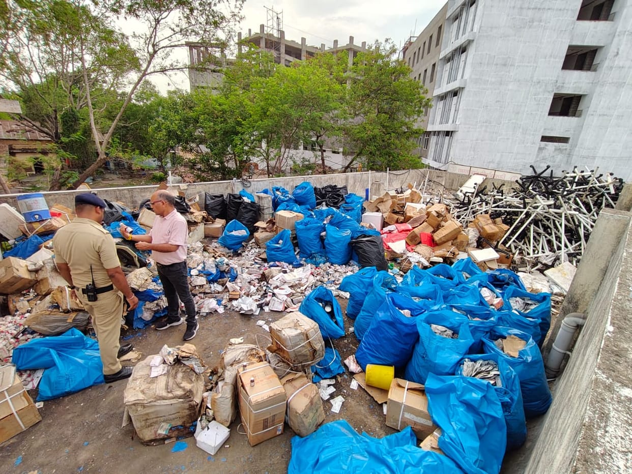 Indore:A huge stock of medicines was found on the roof of Indore's district hospital, it was ordered during th
