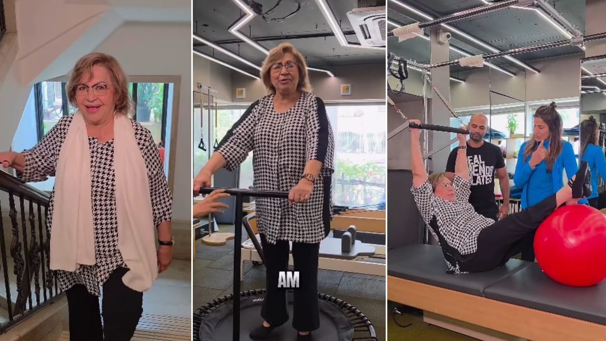 Salman Khan mother helen done Gym at the age of 85 video goes viral she is just unstoppable