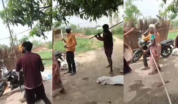 Kanpur Bloody conflict between brothers over division of land brother and sister in law beaten with sticks