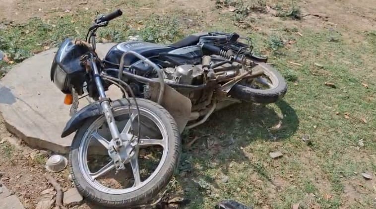 Hardoi Road Accident Bike collided with an unknown vehicle three youths died they were returning from wedding