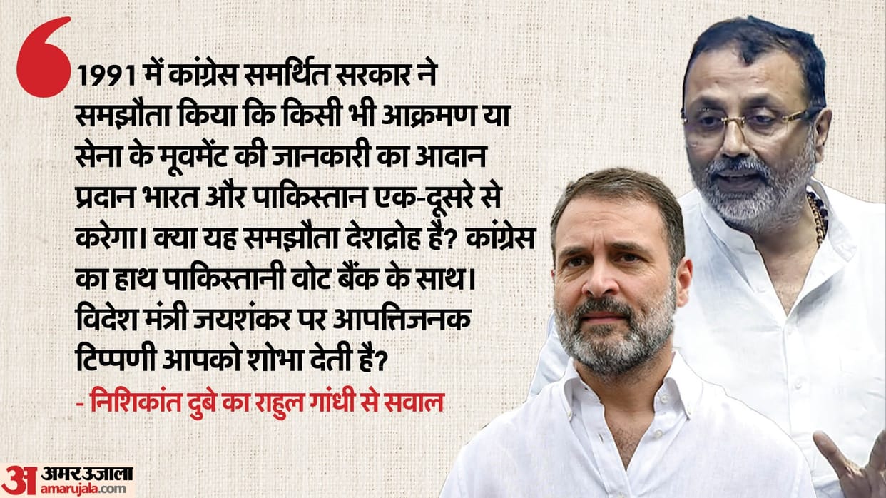 Rahul Gandhi Surrounded by Questions on Jaishankar Nishikant Dubey Accused Congress of Treason, Demanded FIR