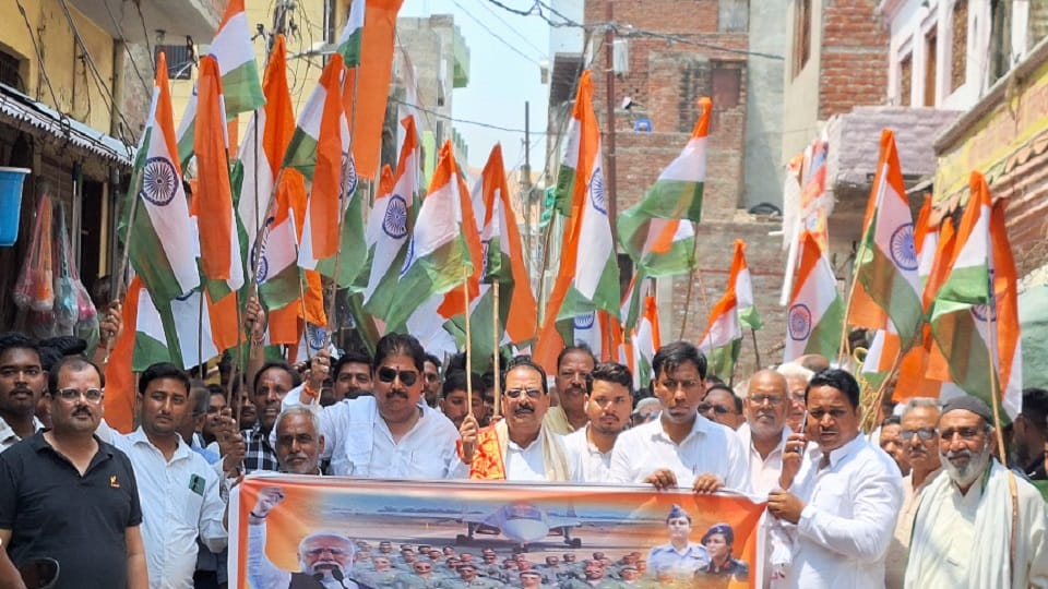 Tiranga Shaurya Yatra in Purdilnagar