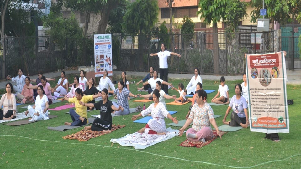 Women were made aware about yoga