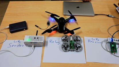 Modern drone created IIT BHU messages sent without internet testing successful Indian Army get help in war