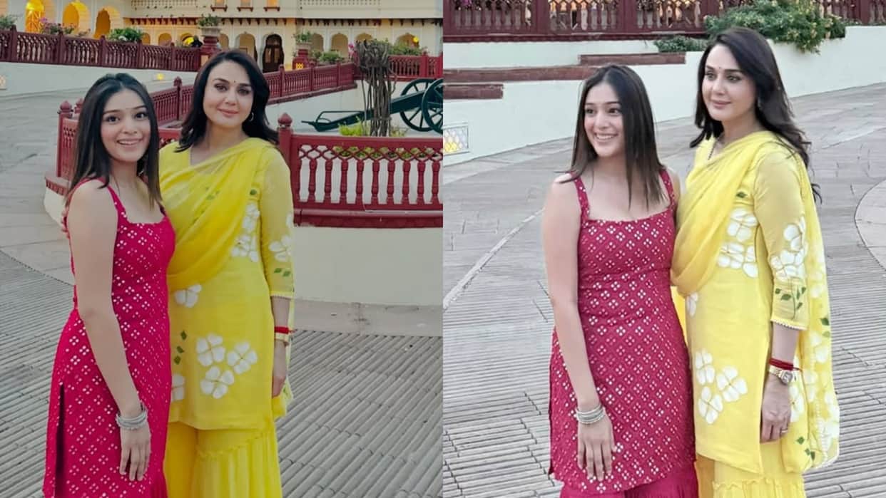 Rj mahvash shares pictures with actress preity zinta from jaipur and netizens ask where is chahal