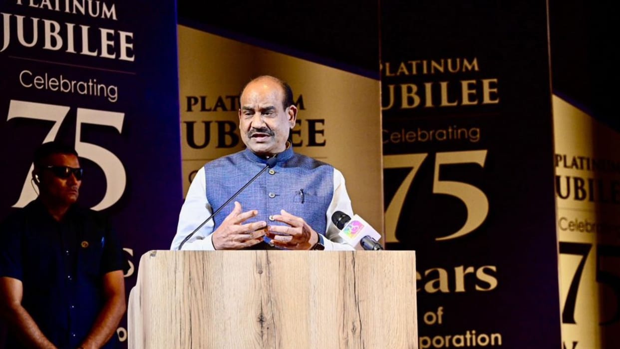 Om Birla attended the Platinum Jubilee celebrations of Singhbhum Chamber of Commerce and Industry