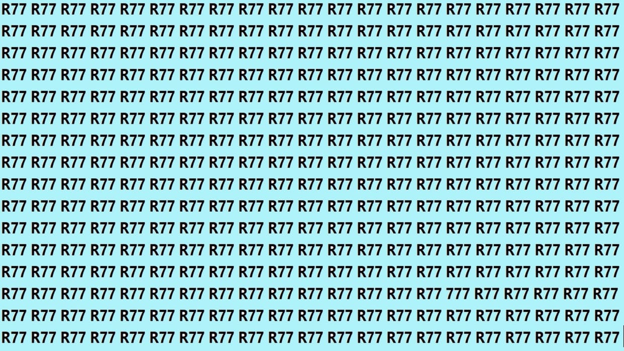 Optical Illusion Iq Test Brain Test Can You Spot 777 in 9 Seconds Brain Teaser Image