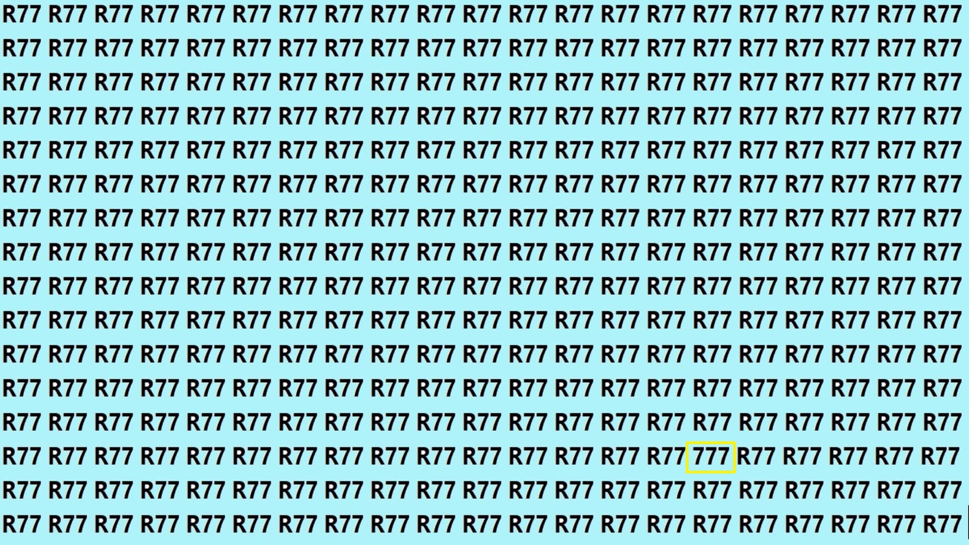 Optical Illusion Iq Test Brain Test Can You Spot 777 in 9 Seconds Brain Teaser Image