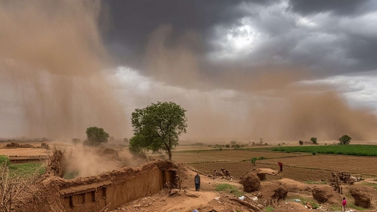 rajasthan dust storm death wall collapse impact