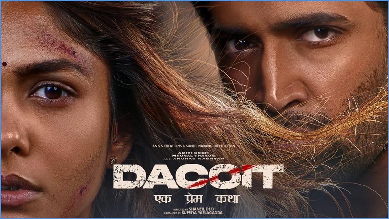 Mrunal Thakur Adivi Sesh Starrer Dacoit Teaser Release Anurag Kashyap Looks Intense In This Love Story