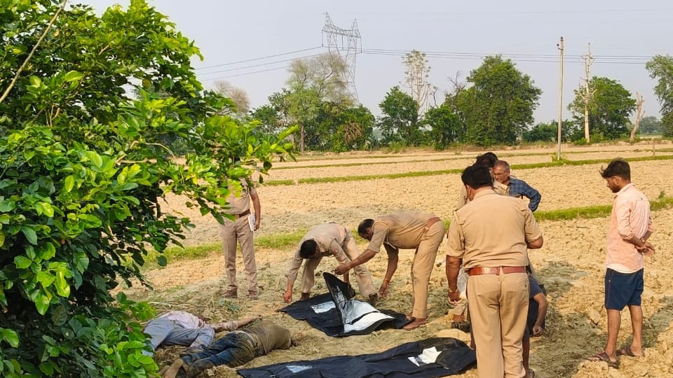 Former Pradhan and his son murdered in Firozabad Tension in village police force deployed see photos