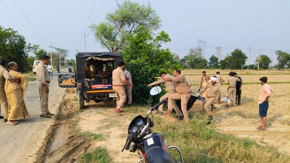 Former Pradhan and his son murdered in Firozabad Tension in village police force deployed see photos