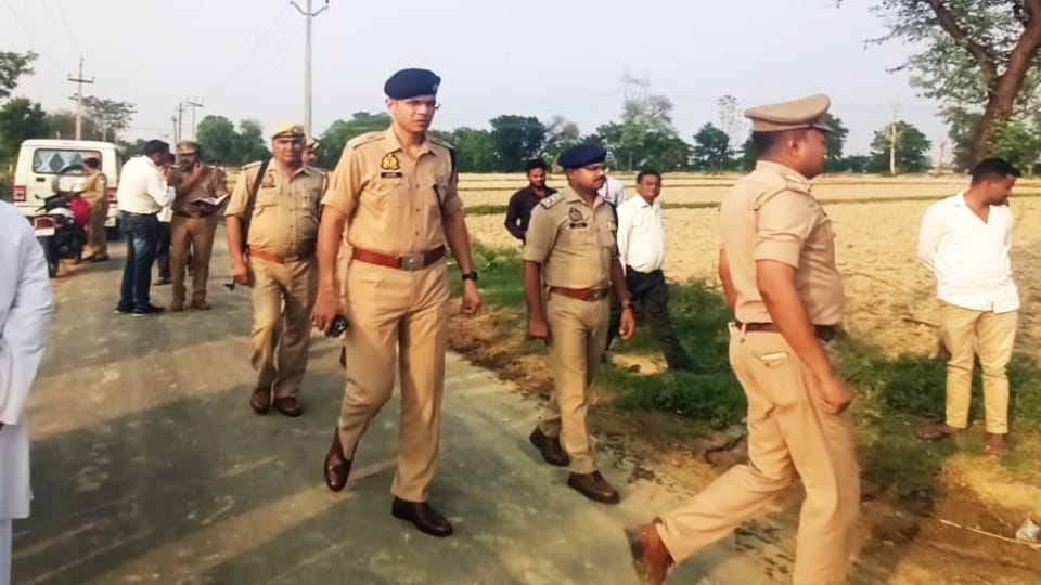 Former Pradhan and his son murdered in Firozabad Tension in village police force deployed see photos