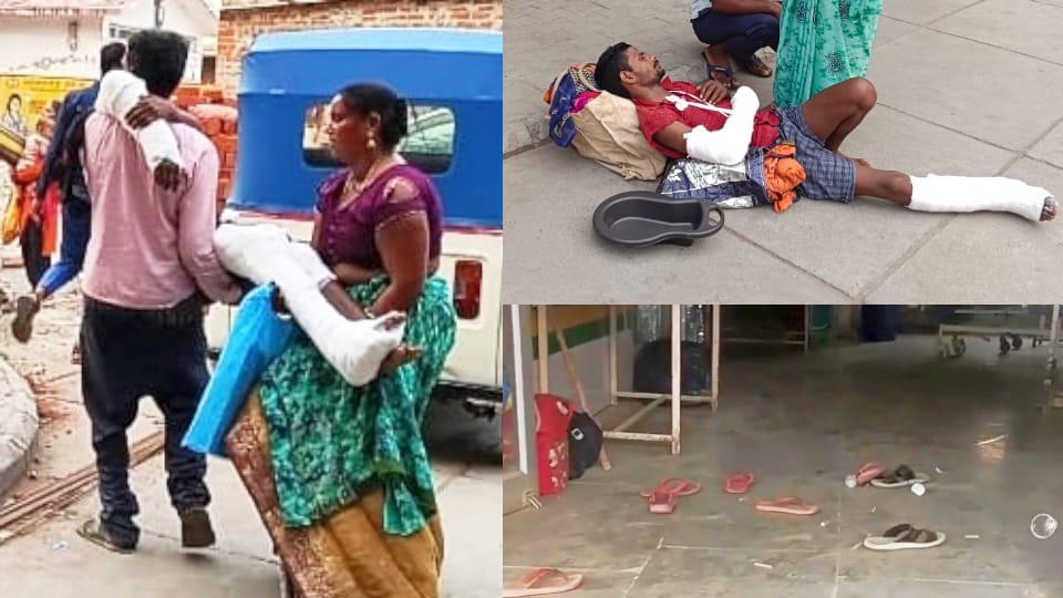 Stampede due to gas leakage in Government Medical College IN Shahjahanpur See Photos