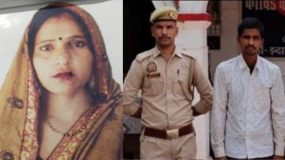 wife killed by crushing her with brick and cutting her with sickle On suspicion of illicit relations in kannau