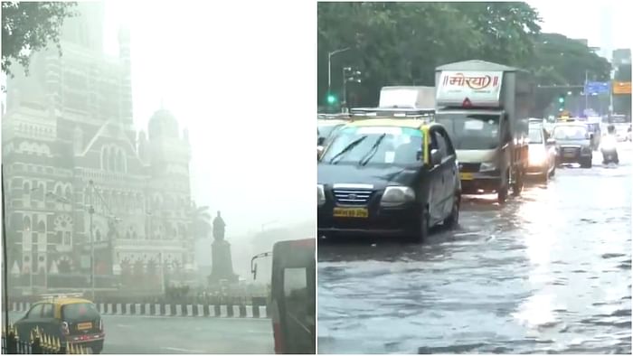 Mumbai wakes up to thunderstorms, gusty winds suburban train services affected Amid Monsoon Hits Maharashtra