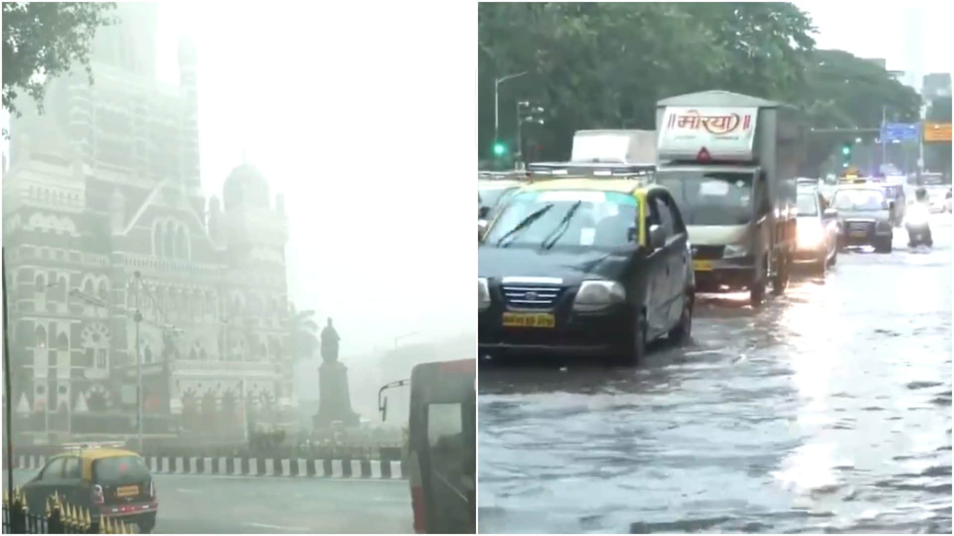 Mumbai wakes up to thunderstorms, gusty winds suburban train services affected Amid Monsoon Hits Maharashtra