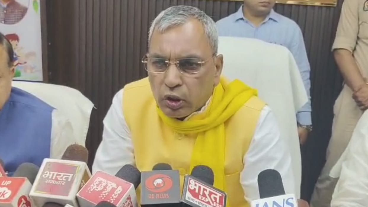 UP Minister OM Praksh Rajhar in Sultanpur.
