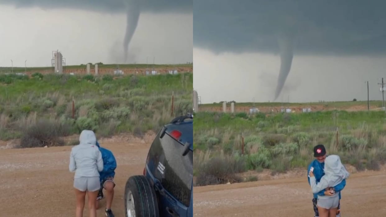 There was a storm and the couple was romancing the boy got down on his knees and proposed Video Viral