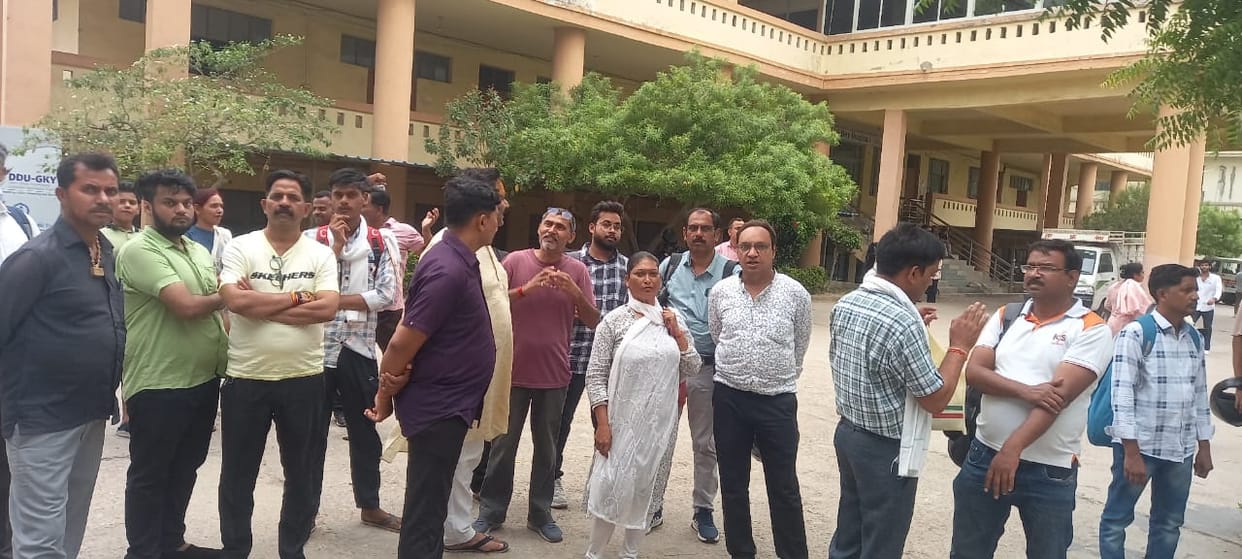 Uproar over not entry in examination center
