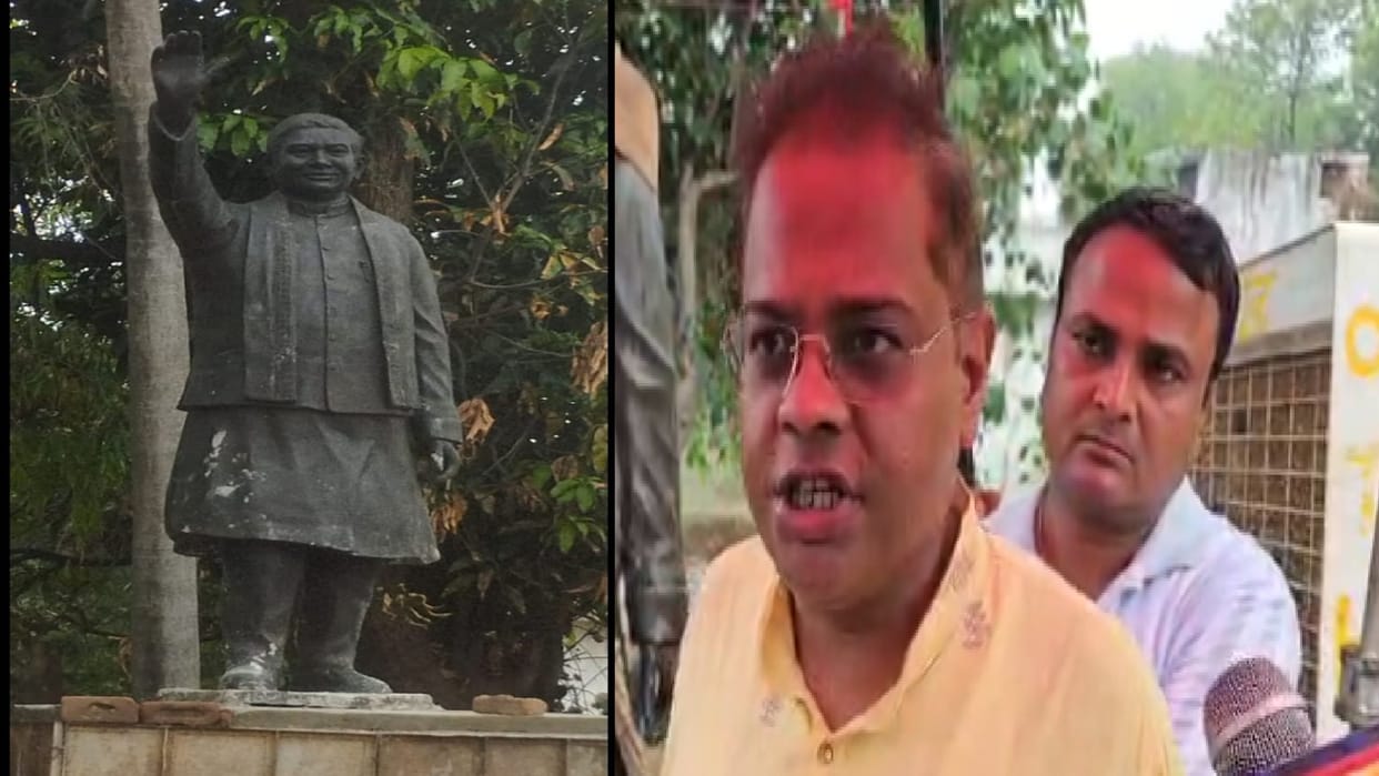 'If Ajit Jogi statue is not installed, my dead body will be taken said JCCJ president amit jogi